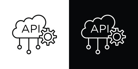 API icon. Thin linear vectors pack