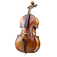 Fototapeta premium Cello musical instrument isolated on transparent background PNG