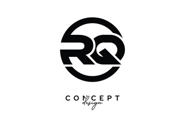 RQ Creative Circle Monogram Logo Design &ndash; Modern Branding Concept