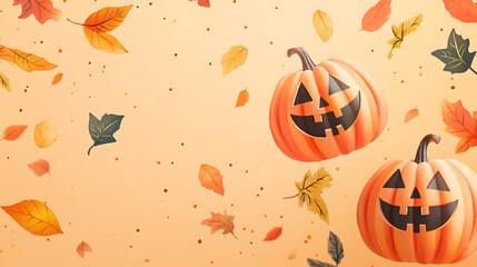 halloween background with pumpkin
