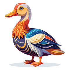 Duck Vector.  Colorful Duck Vector Illustration.
Aurora Duck Vector. Majestic Ornamental Duck. Prismatic Feather Duck. Duck concept, Duck cartoon, Duck icon, Duck art, Duck topics, 