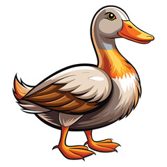 Autumn Glow Duck. Copper Crest Waterfowl. Golden Dawn Duck. Amber Shine Duck Vector. Rustlight Feather Duck