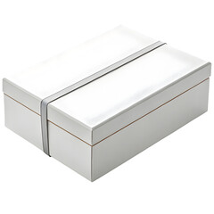 Premium rectangular packaging box in bright white with a smooth matte finish