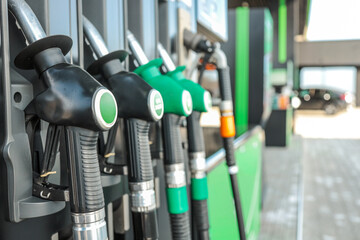 Gasoline pumps at a gas station © shine.graphics