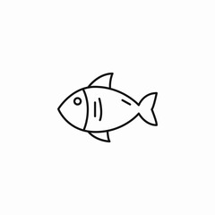 animal aquatic food source fish icon sign vector