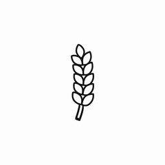 agriculture cereal grain harvest wheat icon sign vector