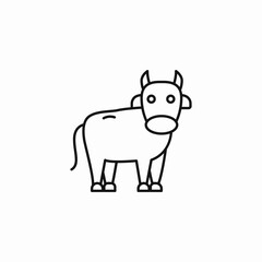 bovine dairy animal icon sign vector