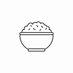 bowl of cereal icon sign vector