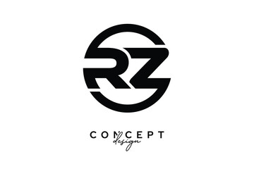 RZ Creative Circle Monogram Logo Design – Modern Branding Concept