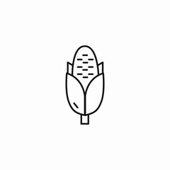 corn on cob icon sign vector