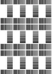Seamless geometric pattern black and white halftone lines