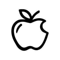 Apple doodle vector icon