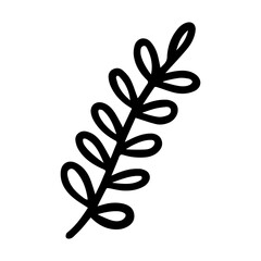 Leaves doodle vector icon