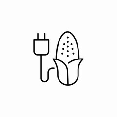 corn biofuel energy icon sign vector