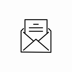 letter in envelope icon sign vector