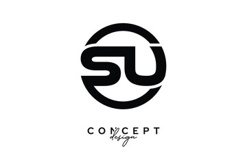 SU Creative Circle Monogram Logo Design – Modern Branding Concept
