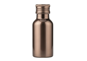 Elegant Small Bronze Bottle Isolated on a Clean White Background