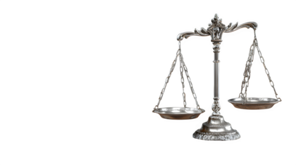 Scales of Justice, isolated on transparent background