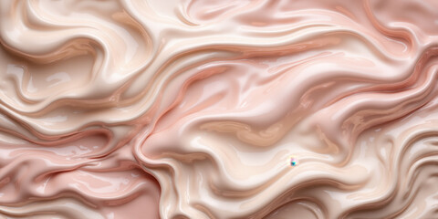 Mocha Mousse and Blush Rose Fluid with Glossy Platinum Edging A soft blend of mocha mousse and blush rose fluid