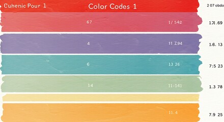 Color palette guide demonstrating diverse hues for design projects