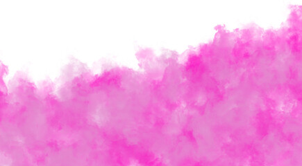 Vibrant pink smoke billowing against a stark black background