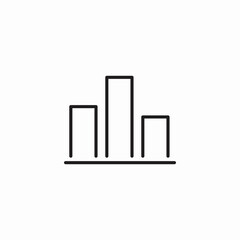 bar chart graph icon sign vector