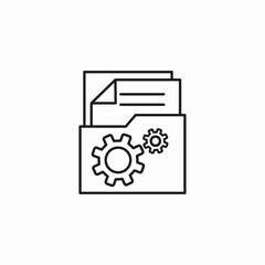folder gear icon icon sign vector