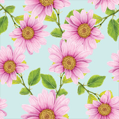 beautiful chrysanthenum seamless pattern