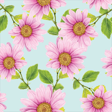 beautiful chrysanthenum seamless pattern