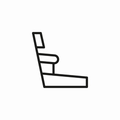 airplane passenger seat icon sign vector