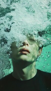 Serene Woman Floating in Water - Cinematic Video Clip
