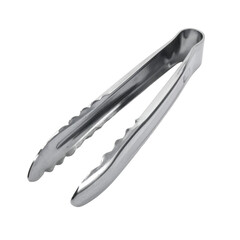 Stainless Steel Kitchen Serving Tongs Isolated

