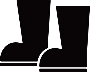 長靴のアイコン　モノトーン