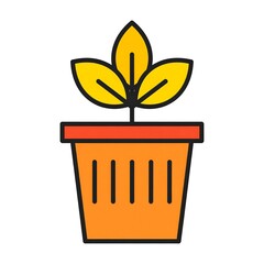 Simple potted plant icon (1)