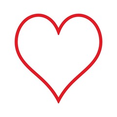 Simple red heart shape