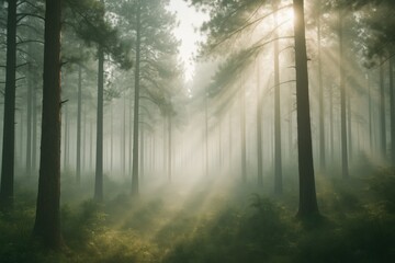 A sunlit forest landscape evokes feelings of peace and natural beauty. Capture the light, the atmosphere, and the raw energy of the woods.