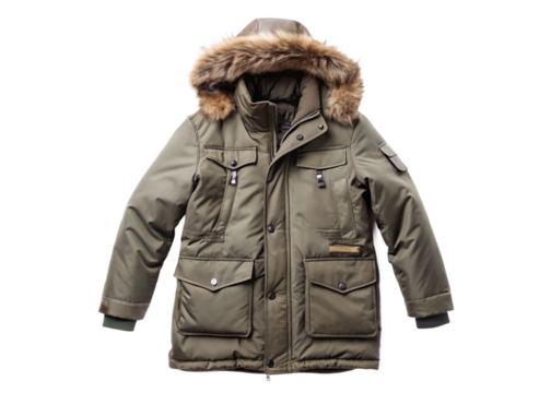 Parka coat isolated on white background