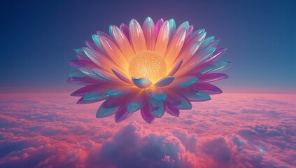 Flower cloud sky background flower horizon sky design