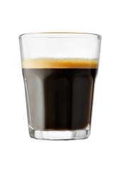 glass of espresso coffee isolated on white