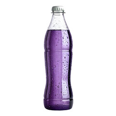 Realistic single plastic bottle in frosted glass finish with smooth texture
