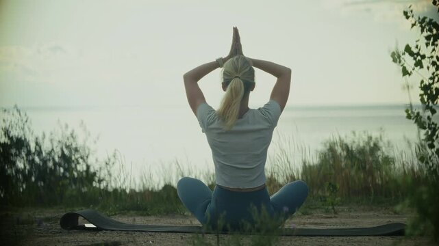 Zen Meditation And Mindfulness Exercise In Nature. Physical Mental Wellness And Balance