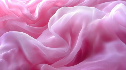 Obraz premium Abstract background with soft pink fabric folds creating a dreamy texture