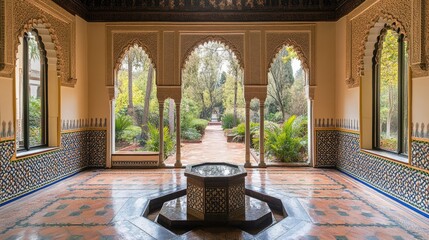 Serene Moorish Pavilion: A Tranquil Oasis