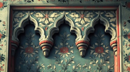 Intricate Floral Arabesque Architectural Detail