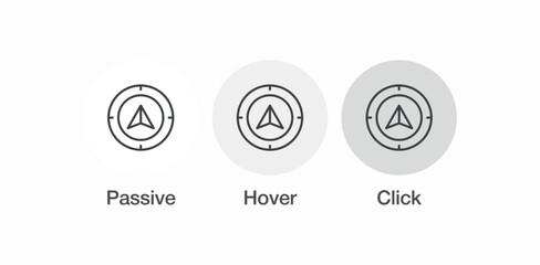 compass navigation direction icon sign vector