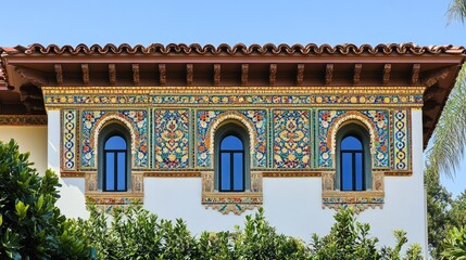 Moorish-Inspired Architectural Detail: A Colorful Facade