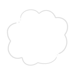 手書きの湯気や雲のようなふわふわな形 - シンプルでおしゃれな吹き出しやフレームなどの装飾素材