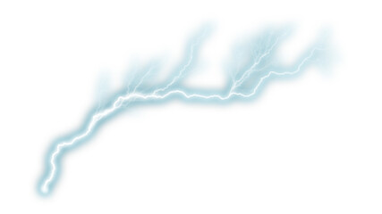 Bright jagged lightning bolt streaks across a dark sky during a thunderstorm