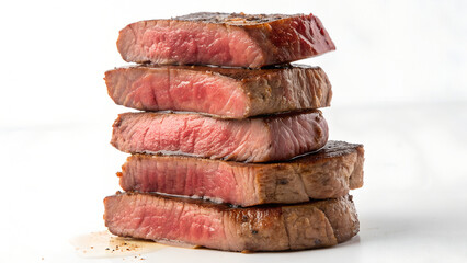 halal medium rare beef steak stack 