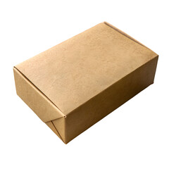 rectangular product box with kraft brown paper texture